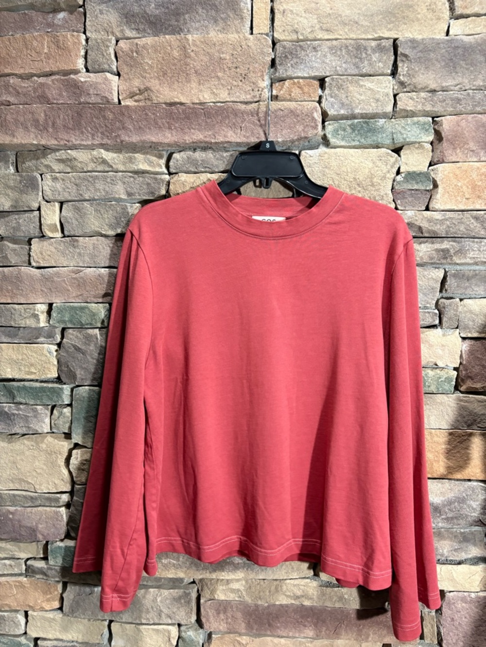 COS Bell Sleeve Jersey Top Sz Medium